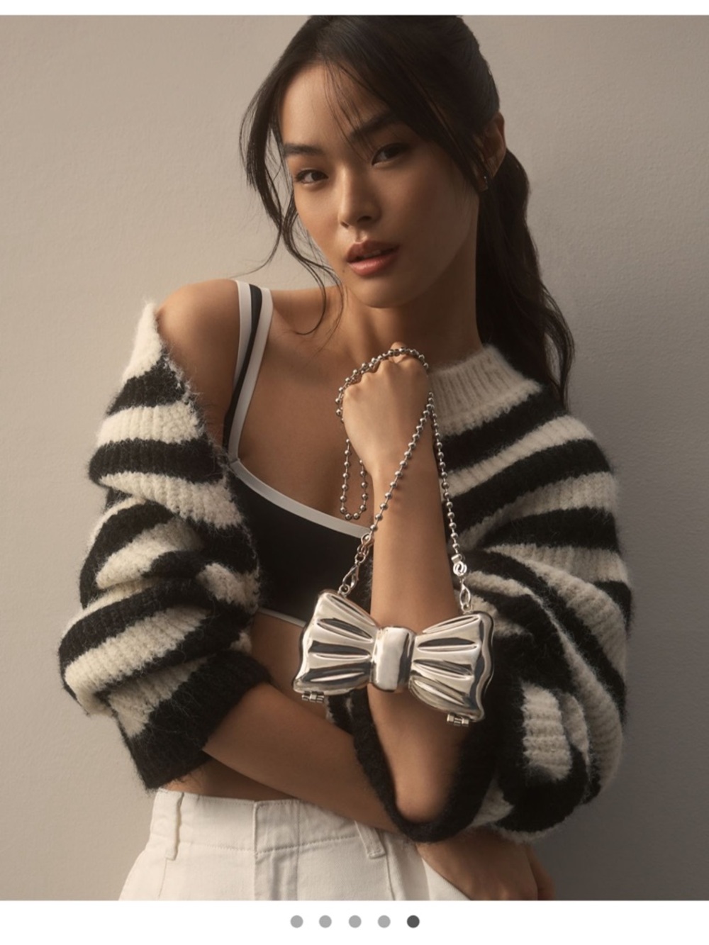 Anthropologie Maeve Striped Shrug Cardigan Sweater